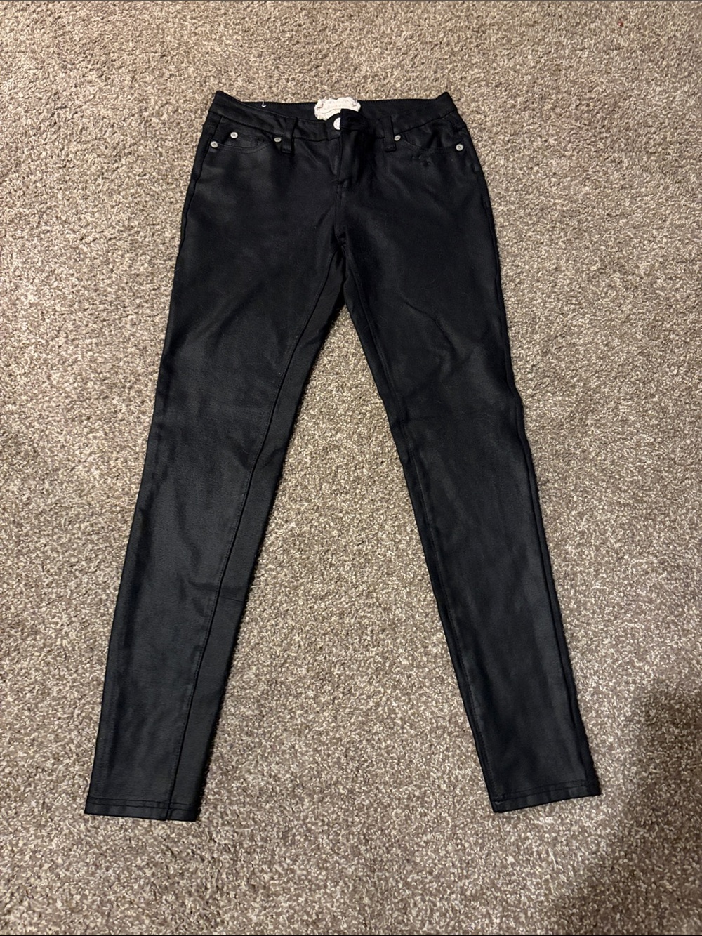 Altar'd State Black Coated Skinny Pants